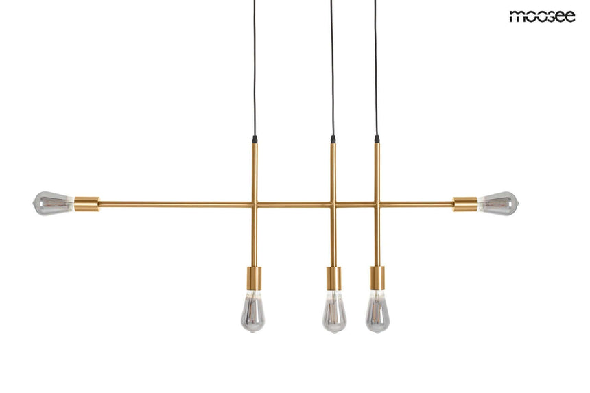 Lámpara colgante Riva 5 dorada