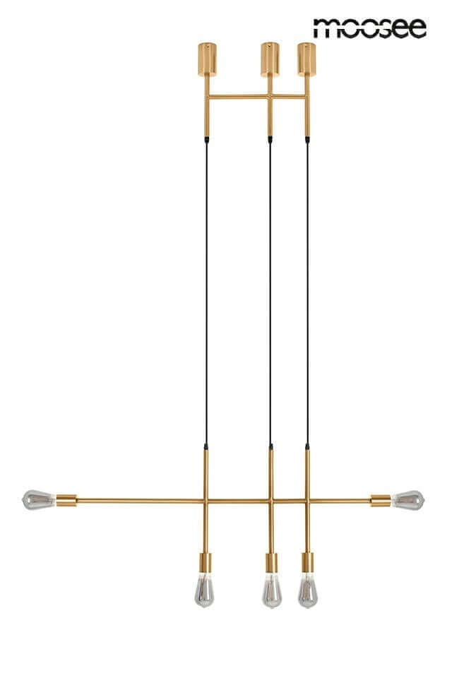 Lámpara colgante Riva 5 dorada