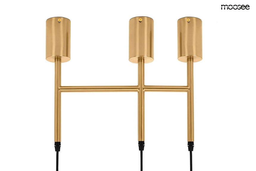 Lámpara colgante Riva 5 dorada