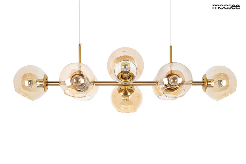 38. Lámpara colgante Romeo Gold oro/ámbar