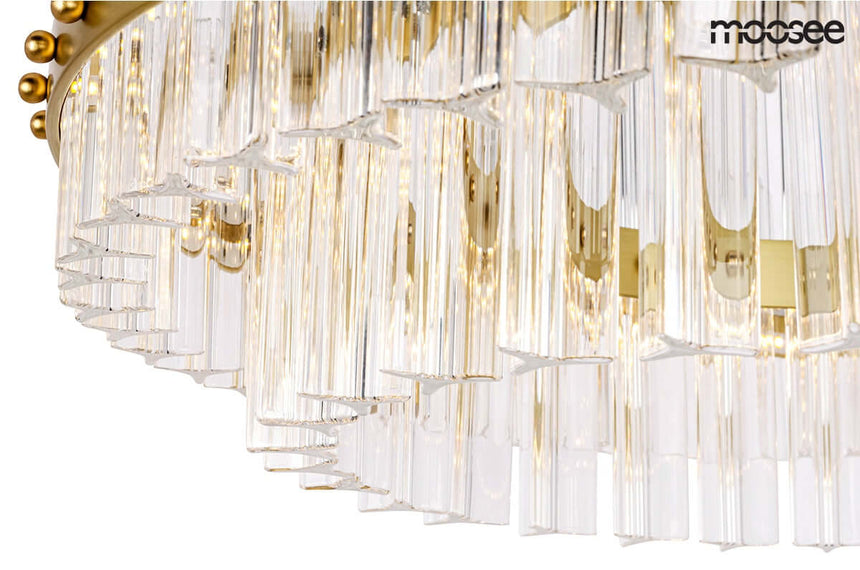 Saturnus 47 Duo függőlámpa arany – LED, kristály, csiszolt acél