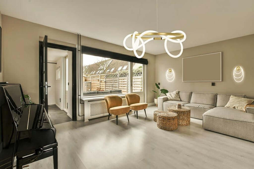 77. Lámpara colgante Serpiente 60 oro