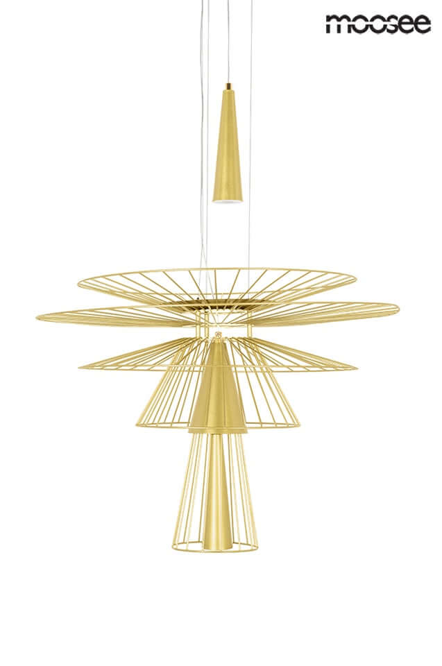 Lámpara colgante Sesto dorada