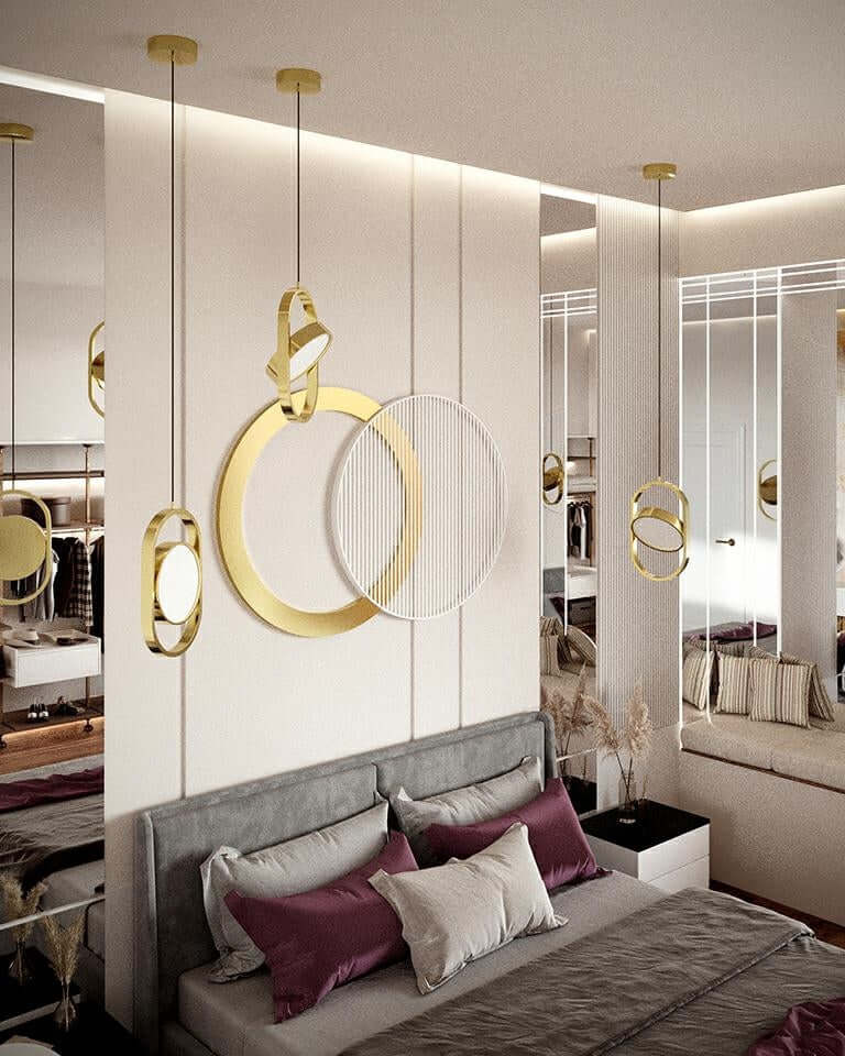 Lámpara colgante Spinner 19 dorada