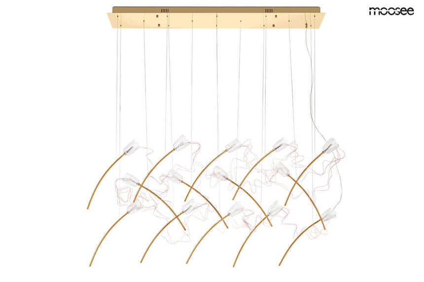 Tulippe 14 Line függőlámpa arany