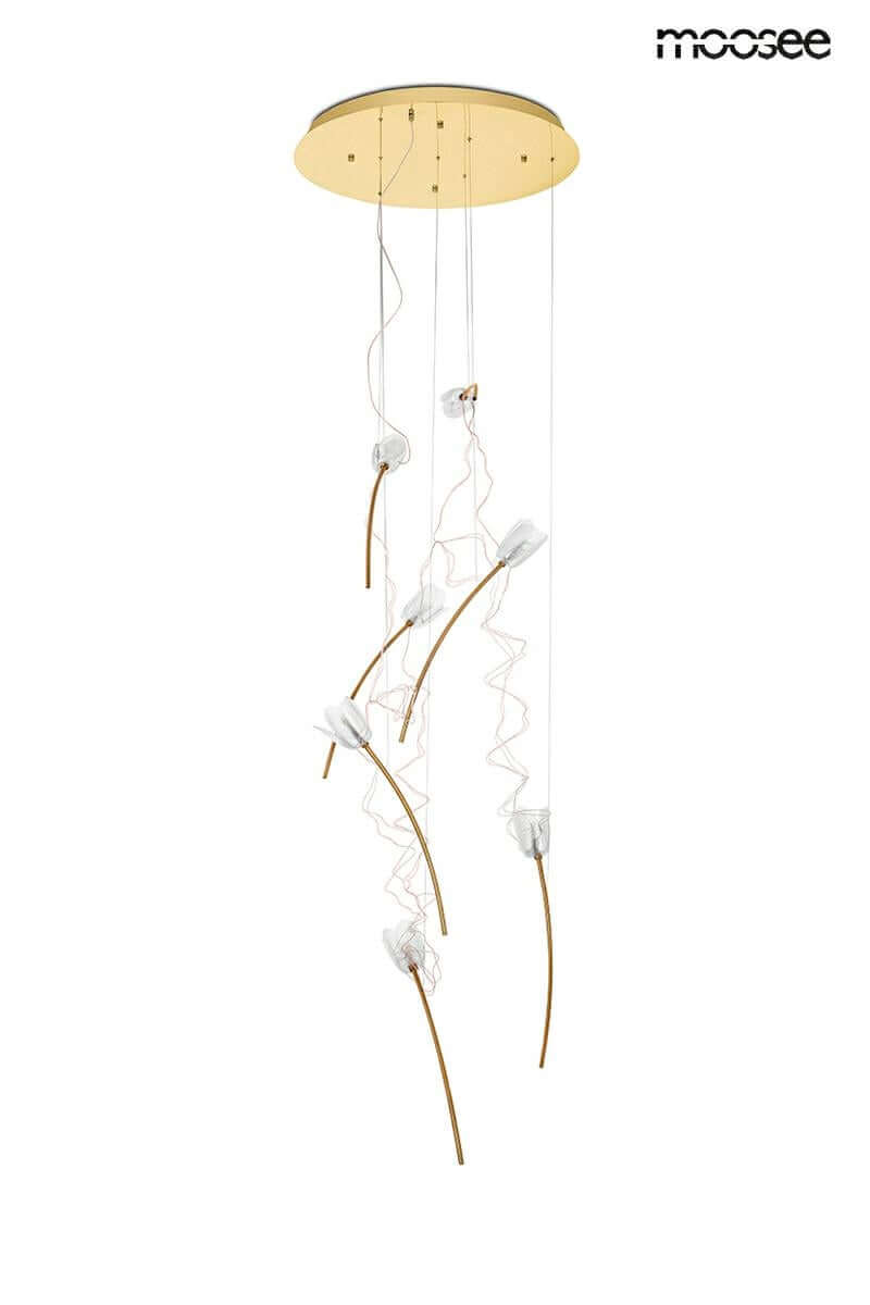 Tulippe 7 Disc függőlámpa arany