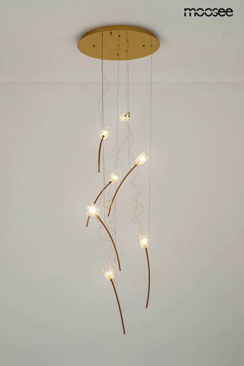 Tulippe 7 Disc függőlámpa arany