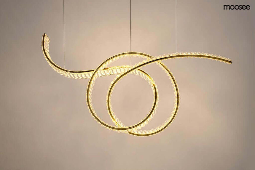 Lámpara colgante Wave 120 dorada