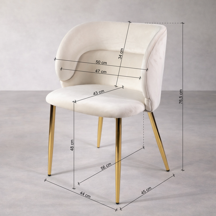 Silla de comedor reforzada KL Violet en gris