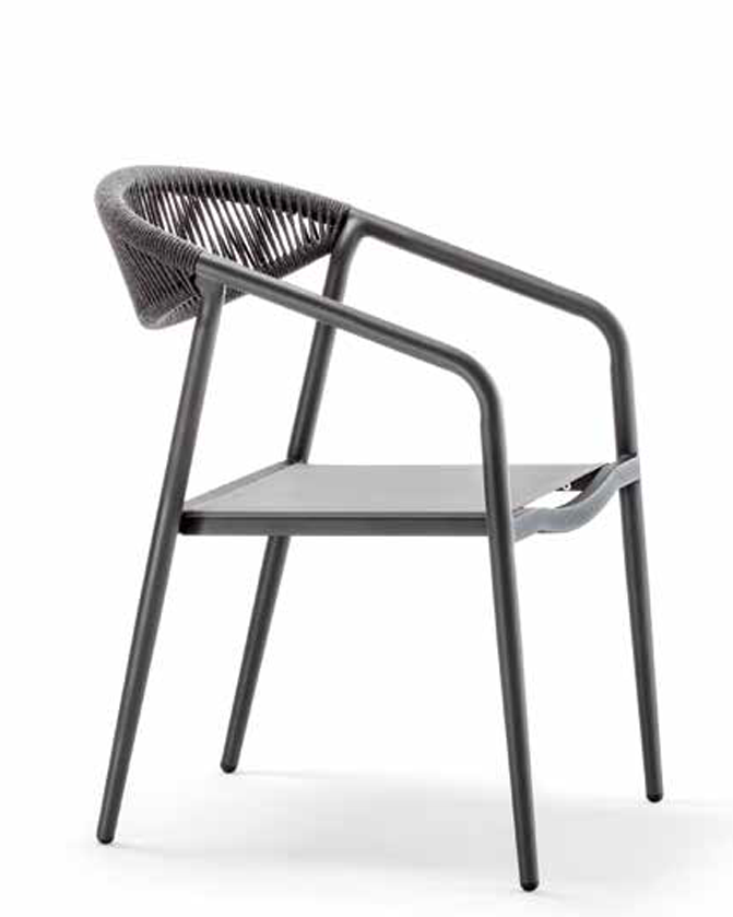 Grattoni kültéri teraszszék Maui antracit