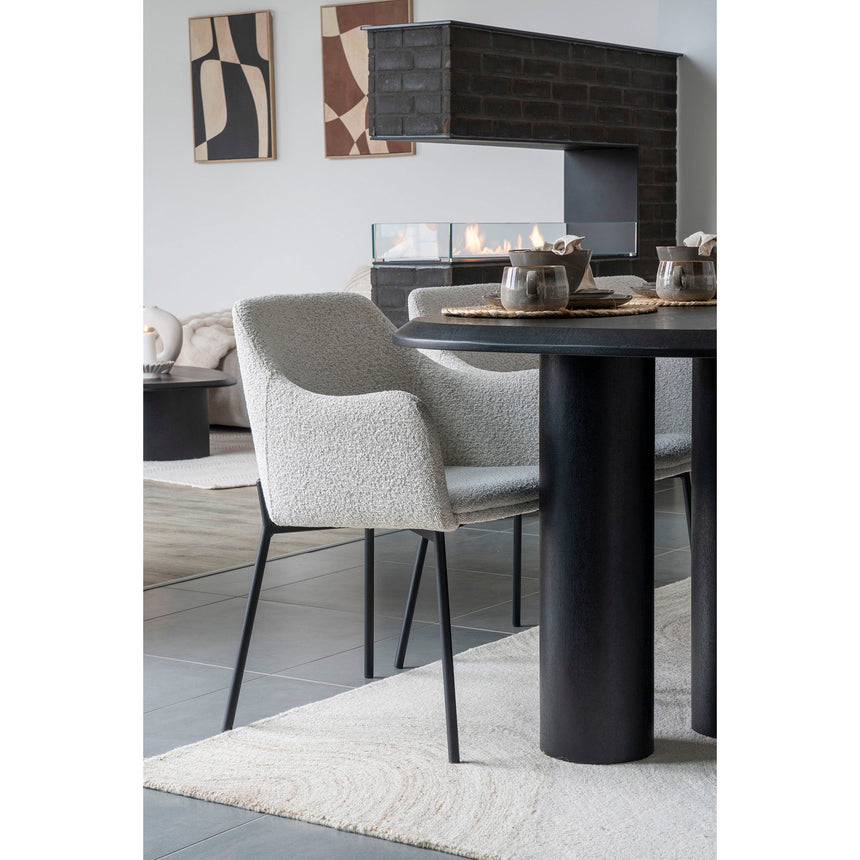 Mesa de comedor Tirano – 100×220 cm, negra 