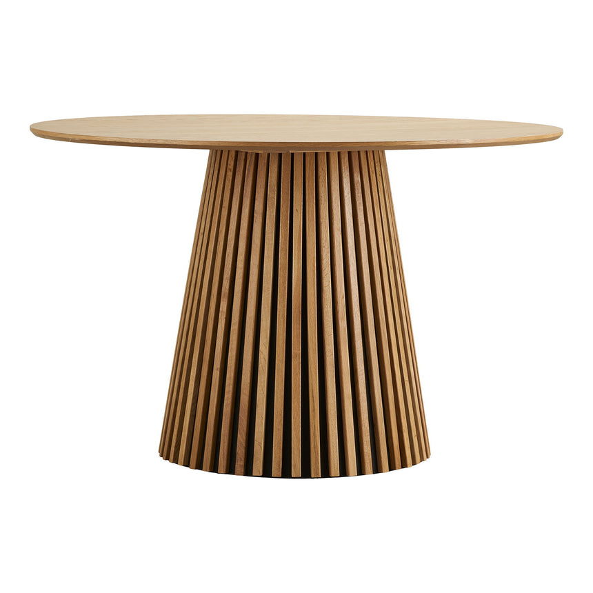 Mesa de comedor Osaka – Ø120 cm, color roble natural 