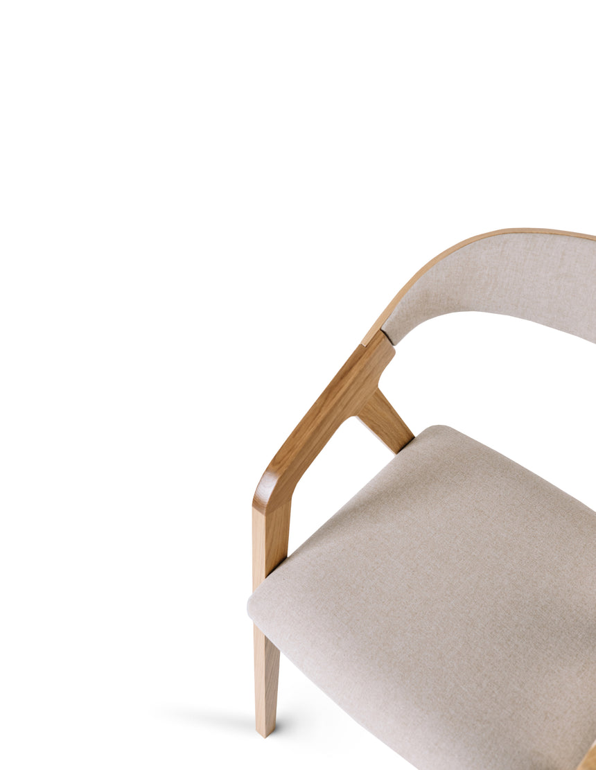 Silla de comedor Frame P - con tapizado/tinte opcional 