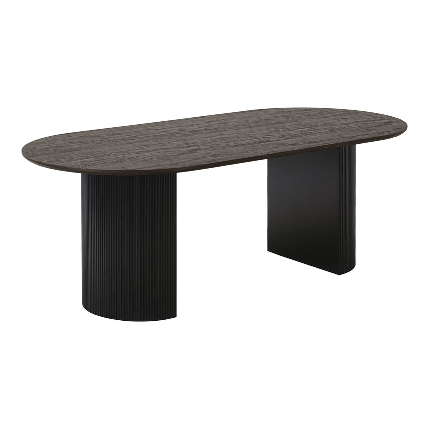 Mesa de comedor Boavista – 100×210 cm, marrón oscuro 