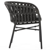 Silla de patio exterior Grattoni Tahiti negra/gris oscuro