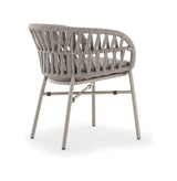 Silla de patio exterior Grattoni Tahiti gris topo/gris plata