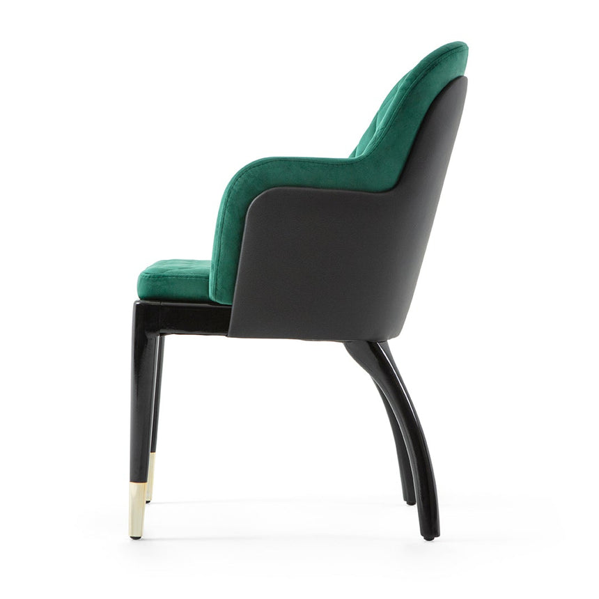 Silla de restaurante Charla, con tapizado y tinte opcionales