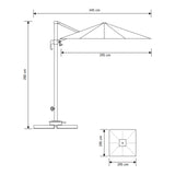 Sombrilla colgante Baza