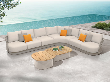 Conjunto de sofás de jardín Higold Aio de 6 plazas - gris topo