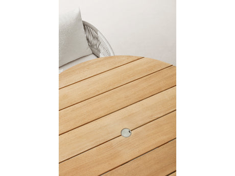 Conjunto de comedor de jardín Higold Aio de 4 plazas - Gris topo/blanco