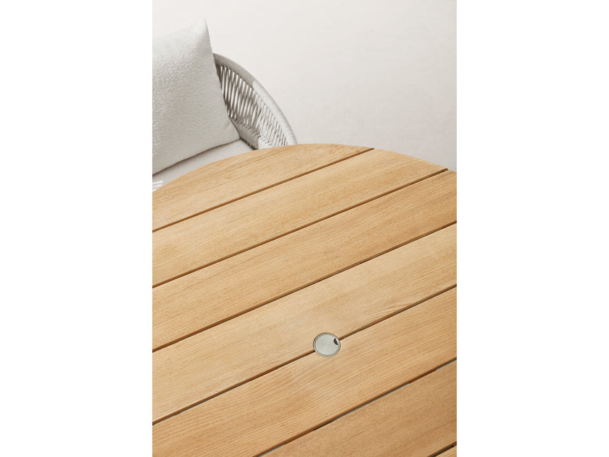 Higold Aio 4 személyes kerti étkezőszett - Taupe/Fehér