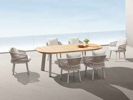 Conjunto de comedor de jardín Higold Aio de 6 plazas - Taupe
