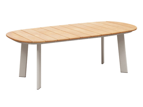 Conjunto de comedor de jardín Higold Aio de 6 plazas - Gris topo/blanco