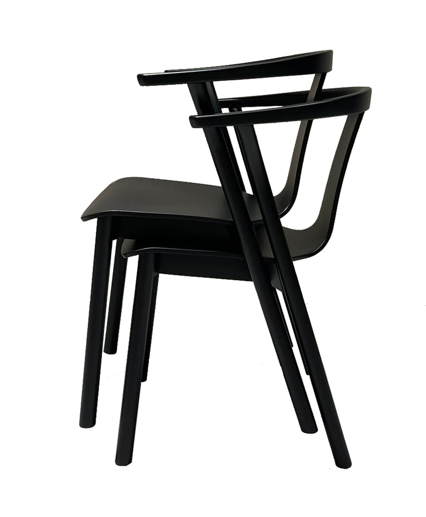 Silla de restaurante Arres - con tapizado/tinte opcional 