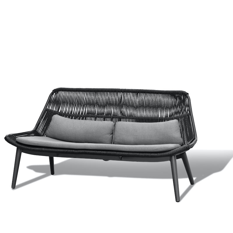 Conjunto de jardín Grattoni Como para 4 personas, antracita