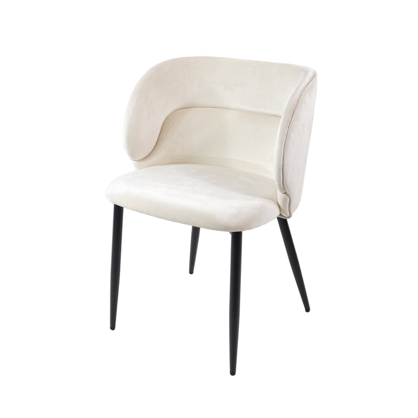 KL Violet erősített étkezőszék krém színbe, black edition