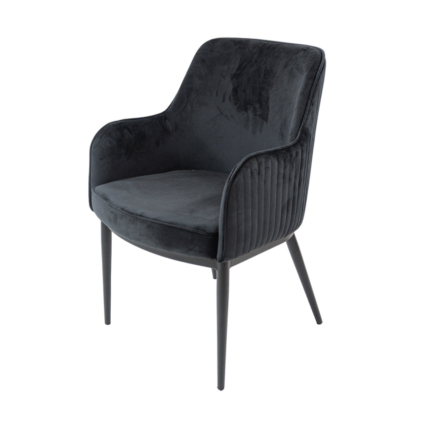 Silla de comedor premium KL Nolan en negro, edición limitada