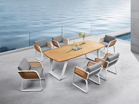Conjunto de comedor de jardín Higold Wing de 6 plazas - Yate con adhesivo
