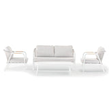 Grattoni Cordoba kerti garnitúra 4 személyes, fehér színben