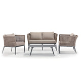 Grattoni Cuba kerti garnitúra 4 személyes, antracit színben