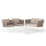 Grattoni Cuba kerti garnitúra 4 személyes, fehér színben