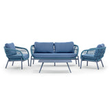 Grattoni Elba kerti garnitúra 4 személyes kék színben