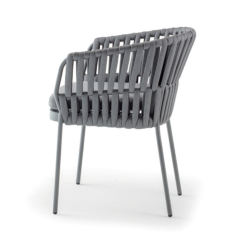 Silla de patio exterior Grattoni Soho titanio