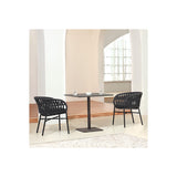 Silla de patio exterior Grattoni Tahiti negra/gris oscuro