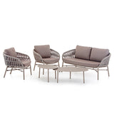 Grattoni Tahiti kerti garnitúra 4 személyes taupe színben