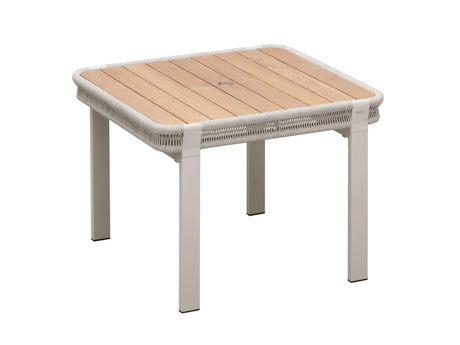 Conjunto de comedor de jardín Higold Borromeo de 4 plazas en color topo