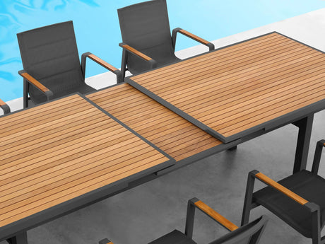 Higold Nofi - Juego de comedor de jardín para 10 personas en color negro