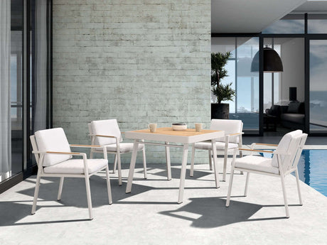 Higold Nofi - Conjunto de comedor de jardín de 4 plazas en beige