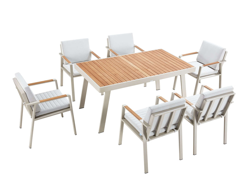 Higold Nofi - 6 személyes  kerti étkezőszett bézs színben
