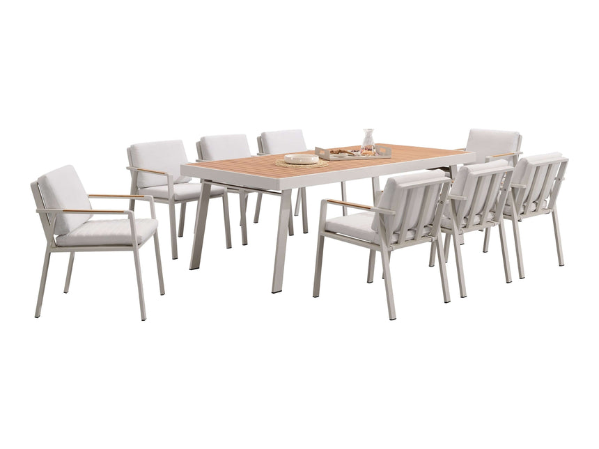 Higold Nofi - 8 személyes  kerti étkezőszett bézs színben