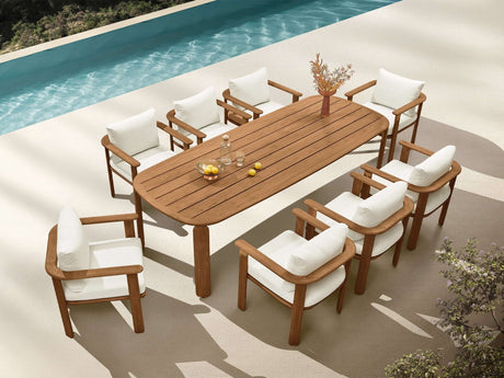 Juego de comedor de jardín Higold Pallisad de 8 plazas