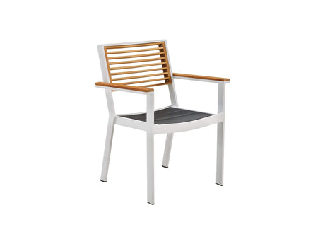 Conjunto de comedor de jardín Higold York de 4 plazas, blanco