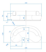 Wave kanapé választható színben