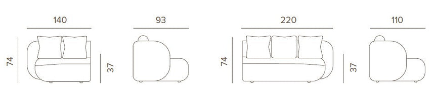 Grattoni Cosy modular – conjunto de patio exterior