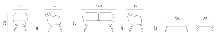 Grattoni Melrose II. – kültéri terasz szett