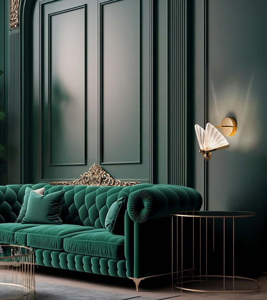 Lámpara de pared Butterfly S dorada